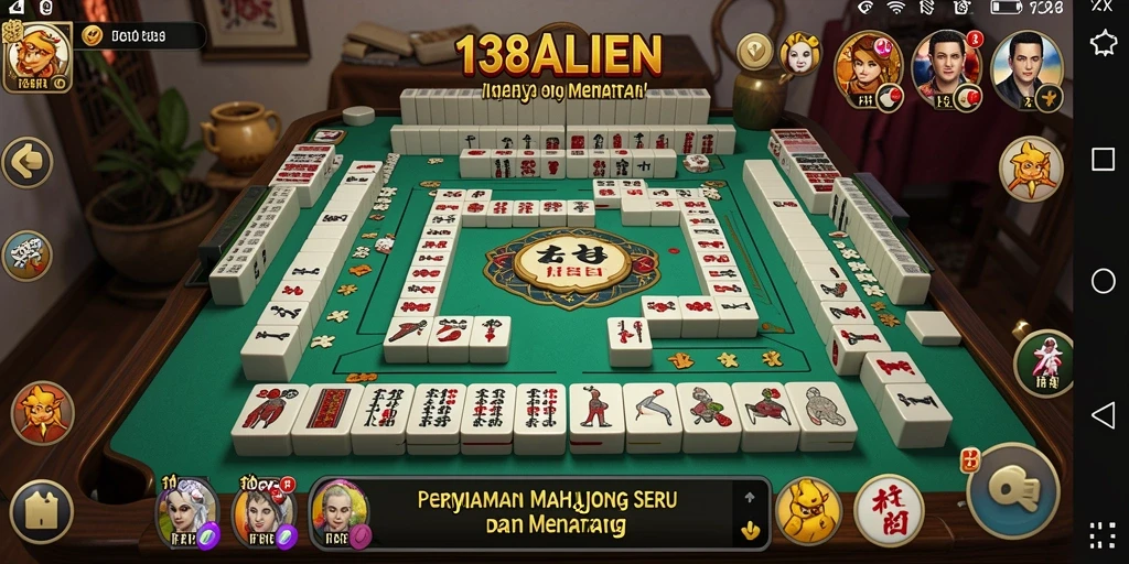 Tampilan gameplay seru di 138ALIEN dengan ubin Mahjong menarik.