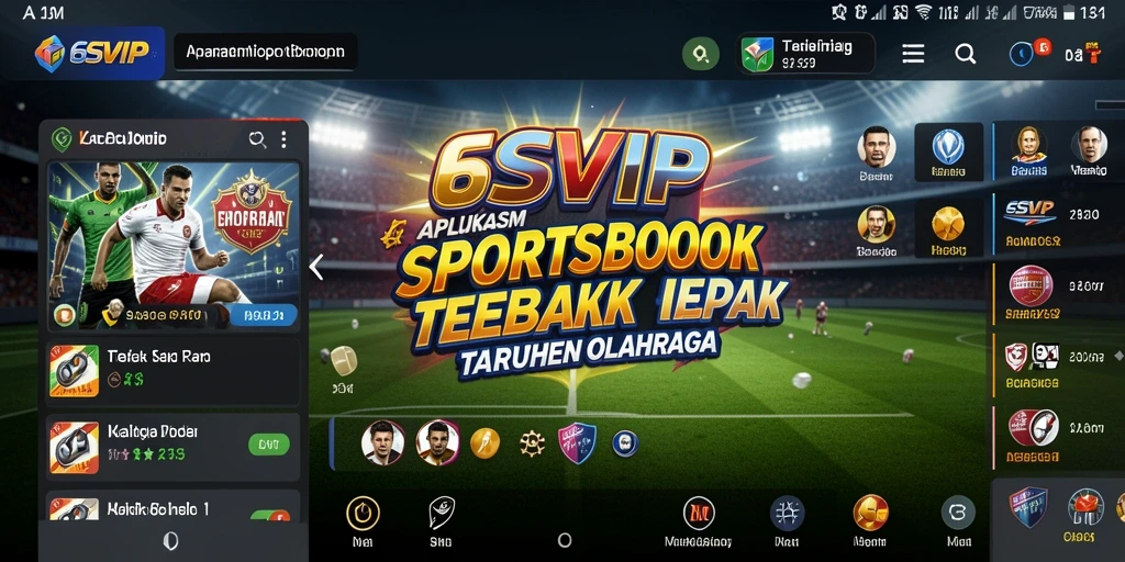 Tampilan utama aplikasi 6SVIP saat pengguna memasang taruhan olahraga.