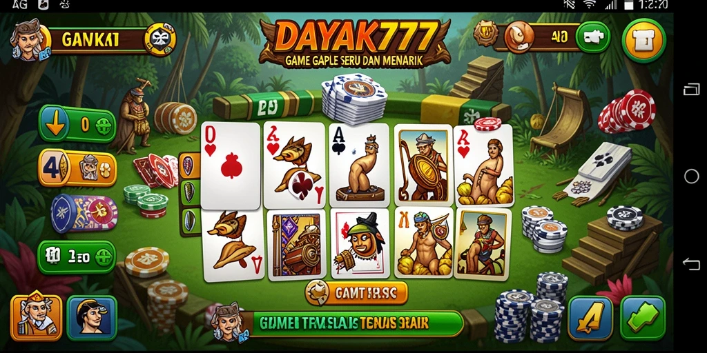 Tampilan gameplay Gaple yang seru dan interaktif di DAYAK777.