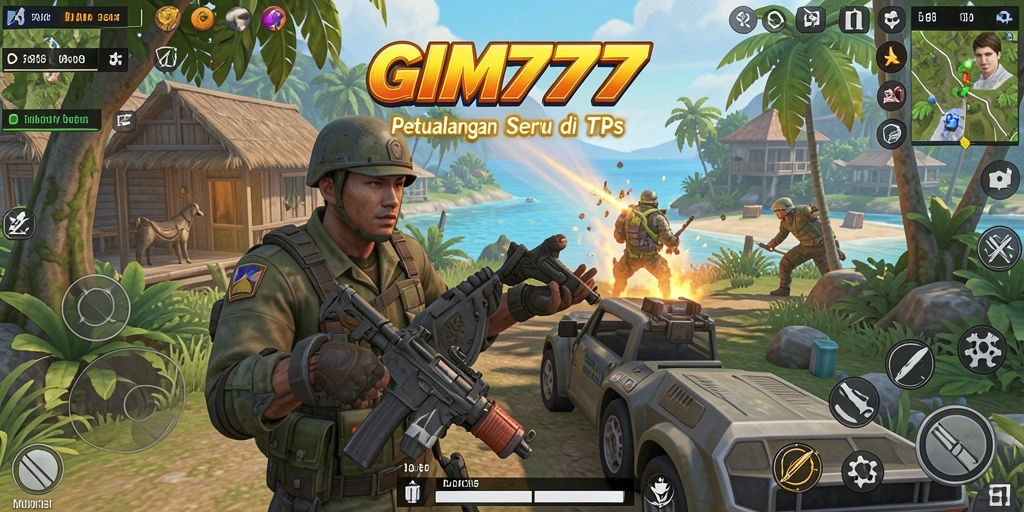 Screenshot GIM777 yang menunjukkan aksi seru dalam permainan TPS.