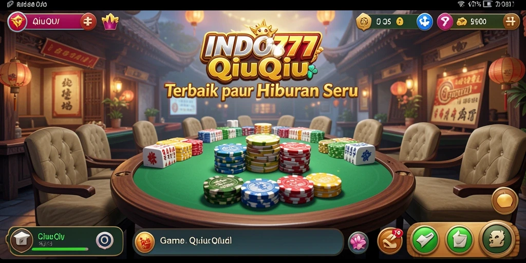 Tampilan seru permainan QiuQiu di INDO777.