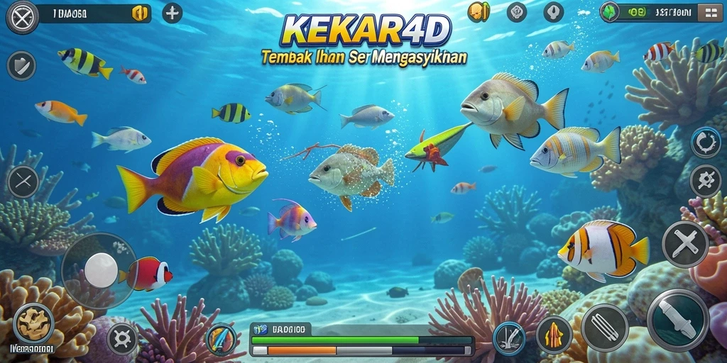 Screenshot gameplay Tembak Ikan di KEKAR4D yang seru.