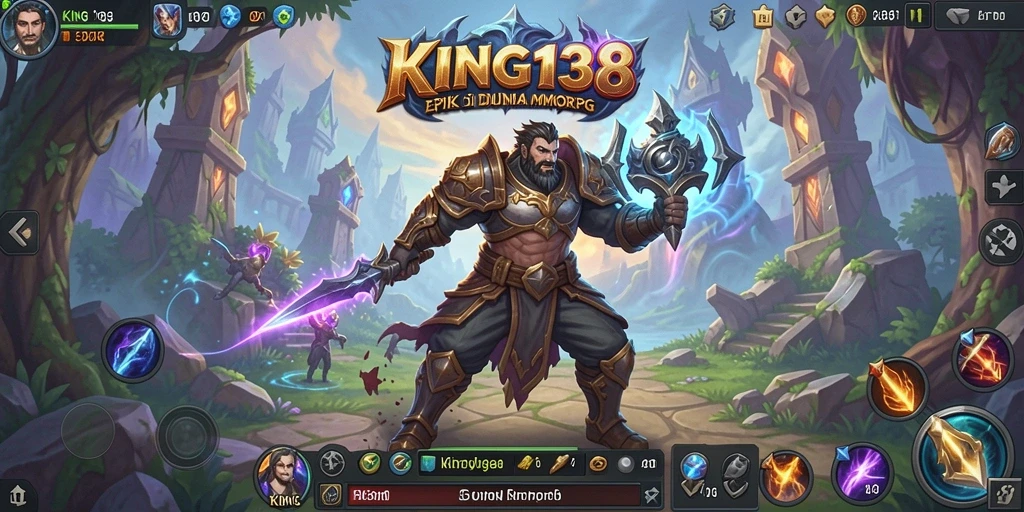 Screenshot KING138 menampilkan aksi penuh dalam pertarungan MMORPG.