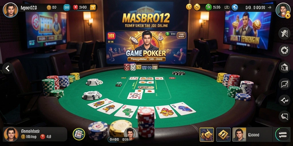 Tampilan gameplay MASBRO12 yang seru dan menantang dalam permainan Poker.