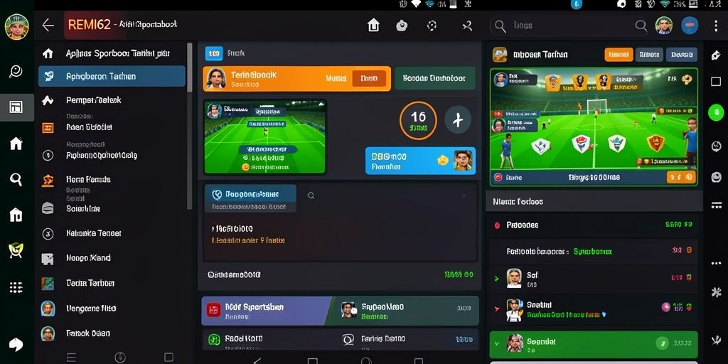 Tampilan gameplay seru dalam aplikasi Sportsbook REMI62.