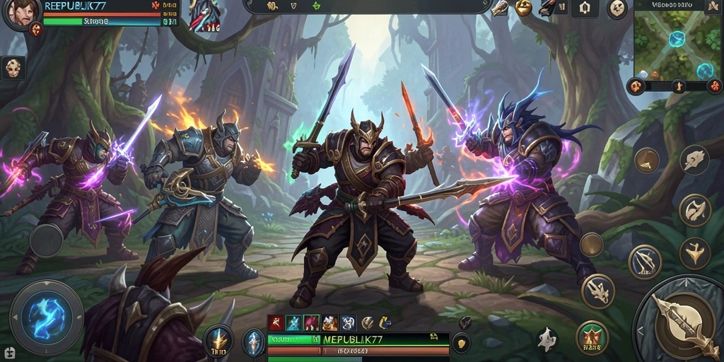 Tampilan gameplay seru dalam dunia MMORPG yang luas.
