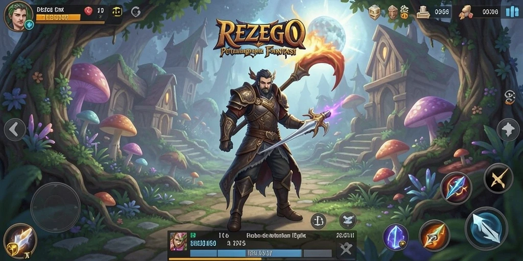 Tampilan gameplay REZEGO yang menarik dan menantang.