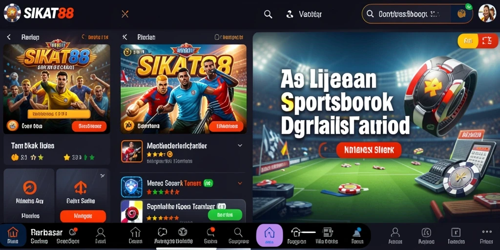 Tampilan menarik dari gameplay SIKAT88 untuk taruhan olahraga.