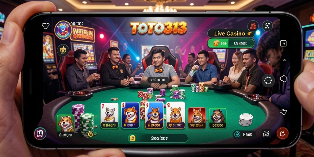 Tampilan utama TOTO313 dengan gameplay Live Casino yang mengasyikkan.